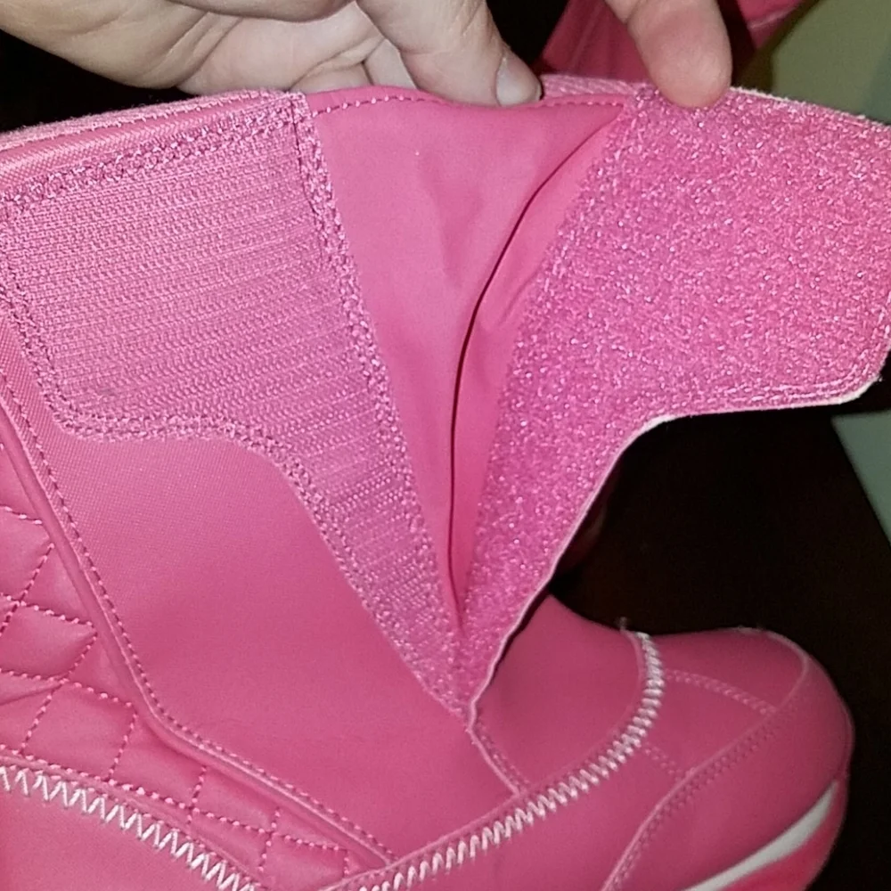 Lands' End Girl's Pink Snow Flurry Boots(KB1)